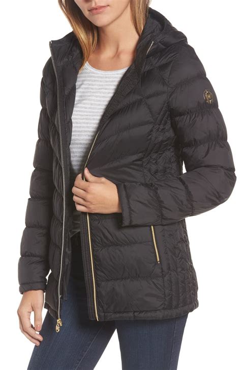 michael kors white down jacket|Michael Kors water resistant jacket.